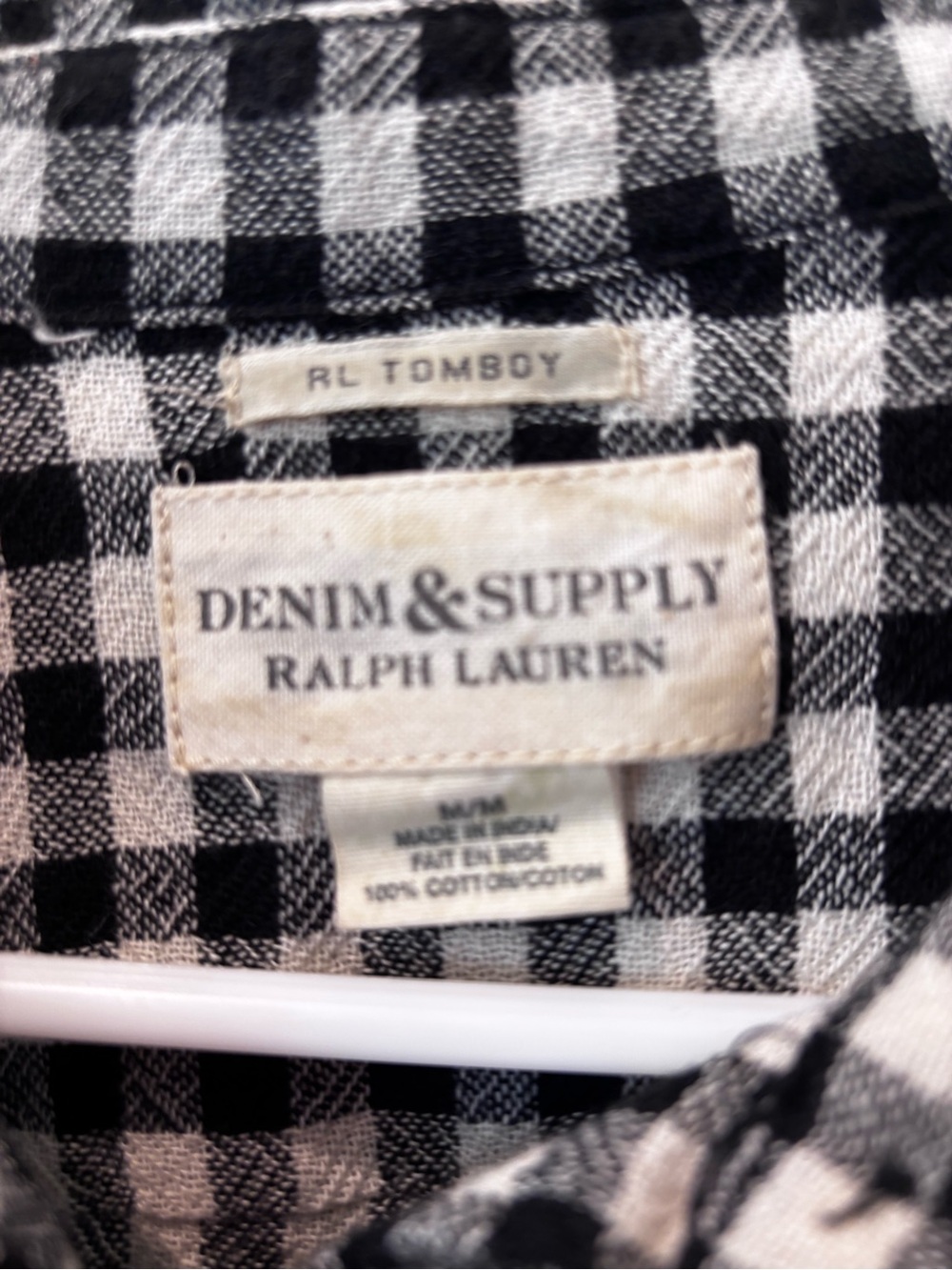 Ralph Lauren Denim & Supply Tomboy Gingham Button-Up Shirt - Picture 2 of 3